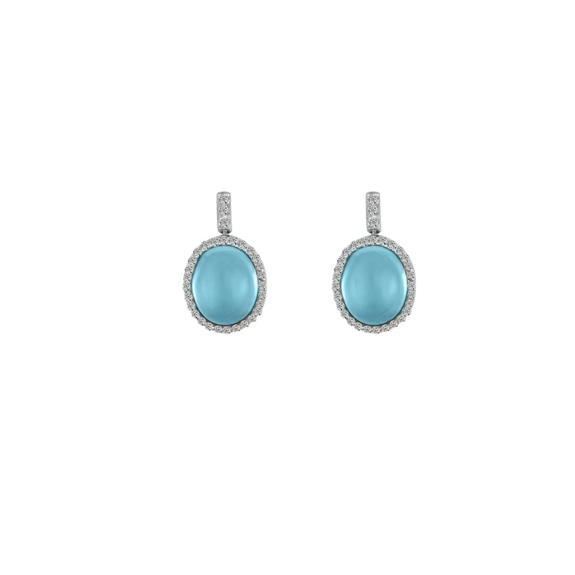 Blue Topaz and Diamond Accent Earrings