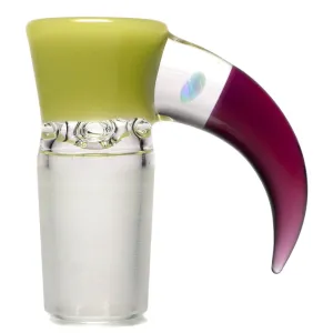 Unity Glassworks - 4 Hole Opal Horn Slide - 18mm - CFL Yoshi & Stargazer