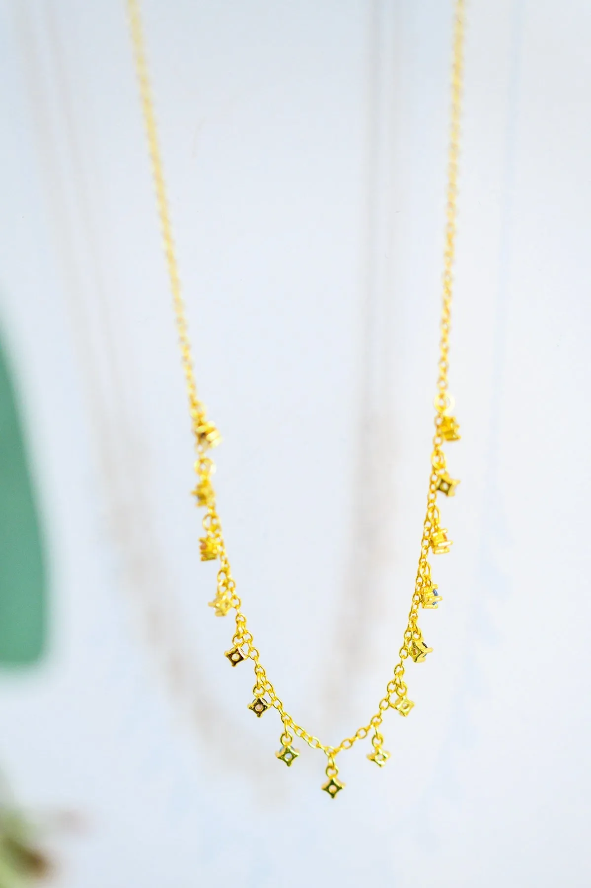 Waterproof, No Tarnish, Linda Gems Pendant Necklace